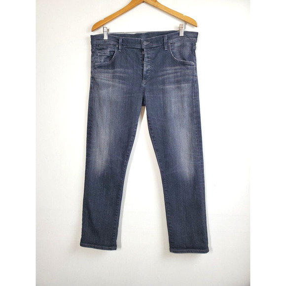 Citizens Of Humanity Jeans Emerson Womens 32 Slim Boyfriend Black Button Fly - Picture 2 of 12